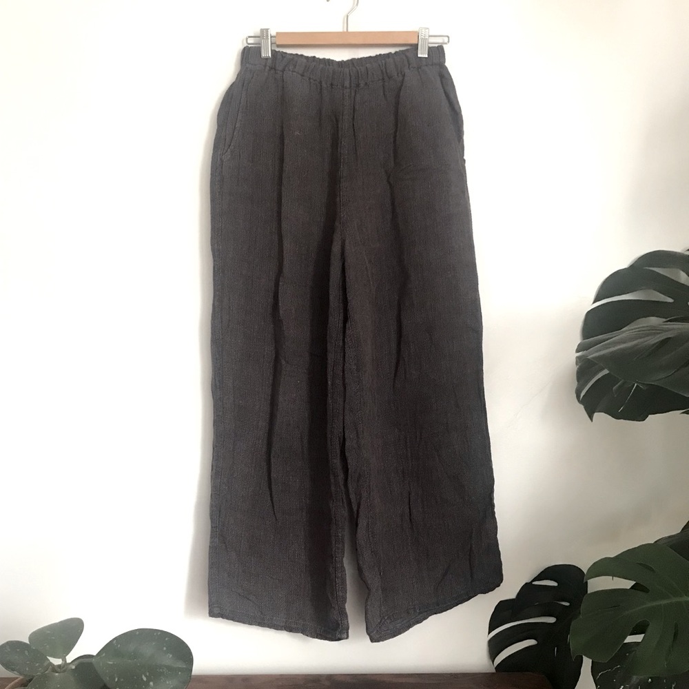 FLAX Linen Pants with POCKETS!  Purple, Blue, Pink Small by Jeanne Englehart